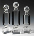 Optical crystal world globe award