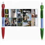Pen with pull-out schedule