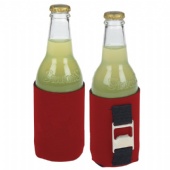 Neoprene can cooler with bottle opener